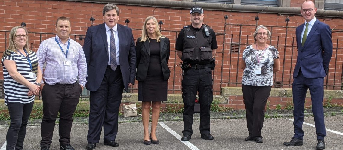 Project ADDER team with Police and Crime Minister Kit Malthouse and PCC Andrew Snowden